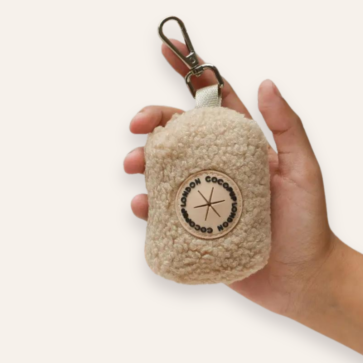 Teddy Poop Bag Holder - Beige