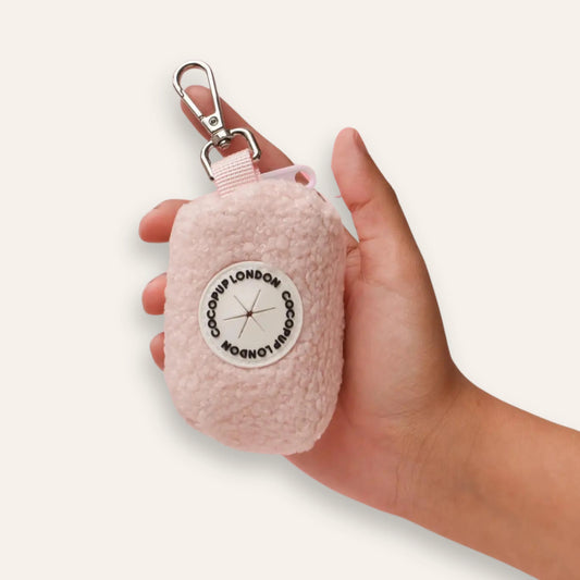 Teddy Poop Bag Holder - Pink