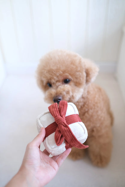 Xmas Holiday Box Plush Toy - Cream