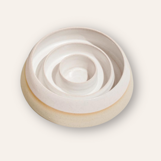Ceramic Slow Feeder - Cream