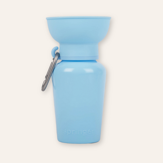 Flip Travel Water Bottle - Light Blue